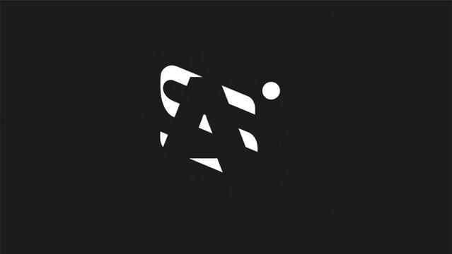 Abstract Geometric Shape with a Small Circle.