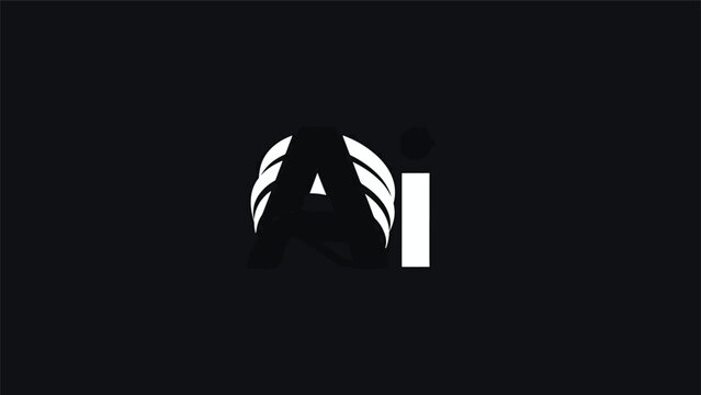 Abstract AI logo with wings and vertical bar.