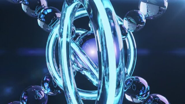 Abstract DNA helix structure.