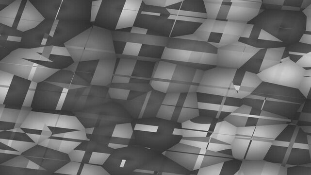 Abstract geometric pattern. Black and white background. Mosaic texture. Seamless design. Vector illustration. Gray shapes. Geometric abstraction. Modern art. Background texture. Monochrome