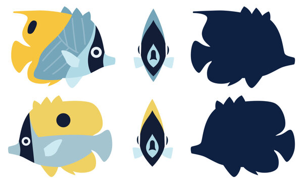 チョウウオのイラスト素材