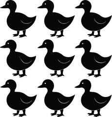 Fototapeta premium set of ducks