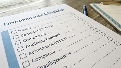Obraz premium A checklist titled 