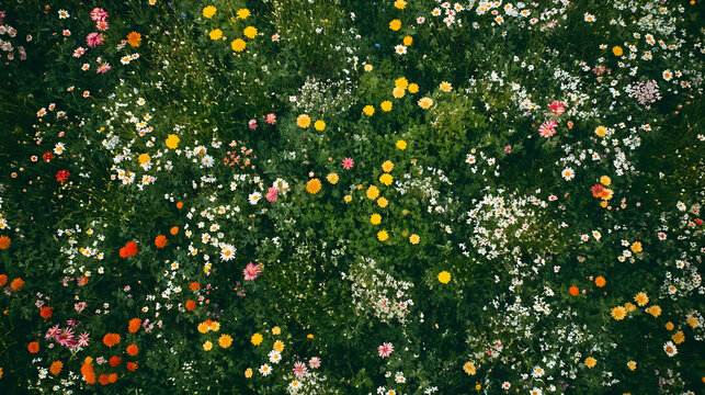 A beautiful floral scene featuring colorful and delicate flowers in a natural setting