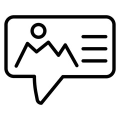 Caption Writing Vector Line Icon design