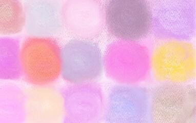 A hand-drawn, analog illustration on paper with circular patterns in soft, gentle pastel tones, banner-sized background illustration for advertising.