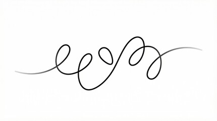 Line Art Abstract Continuous Wavy Design