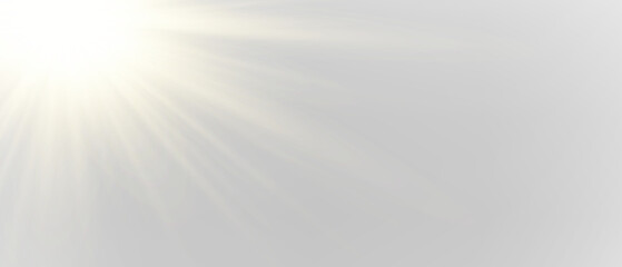 Intense yellow sun rays with radiant center glow and smooth transparent light diffusion. png
