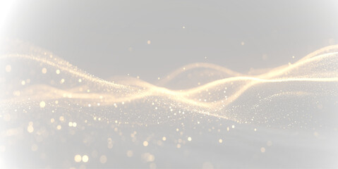 Golden sparkle trail with floating luminous particles and elegant soft glowing highlights. png  © Strongstock03