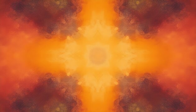 A vibrant and abstract depiction of warm colors blending together in a kaleidoscope pattern