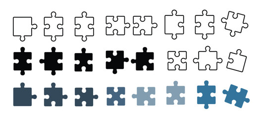 Naklejka premium Puzzle icon with missing piece representing logic game and brain teaser, concept of riddle, problem solving, thinking challenge and incomplete puzzle for top ranked educational graphics, quiz apps,