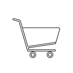 Modern shopping cart icon for e-commerce and retail concepts
