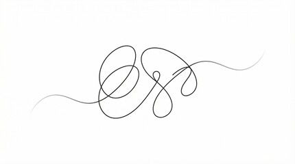 Obraz premium Line Minimalist Abstract Continuous Drawing