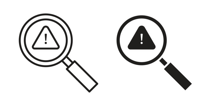 Finding problem icon vector illustrations. vector glyph flat icons
