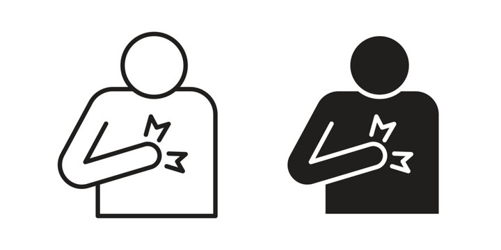 Heart attack icon vector illustrations. vector glyph flat icons