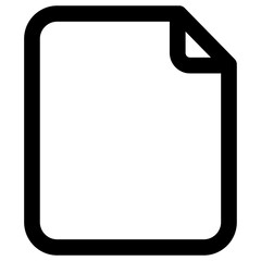 Minimalist File and Paper Line Icon for Document Management