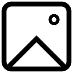 Image Gallery Icon PNG &ndash; Photo Picture Placeholder, Outline Media UI Symbol