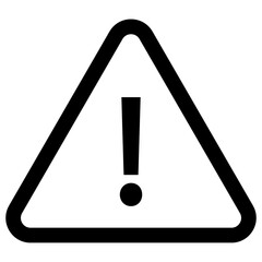 Warning Triangle Icon PNG &ndash; Alert Symbol with Exclamation Mark, Outline Caution Sign