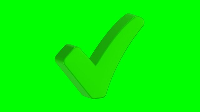 checklist icon 3d render green color