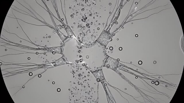 Abstract microscopic structures scientific patterns and organic forms