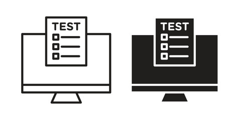 Online test icon vector illustrations. vector glyph flat icons © Cristiane