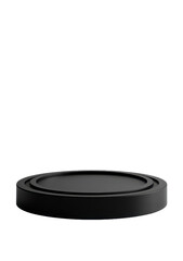 Black round platform on white background isolated isolated on a transparent background