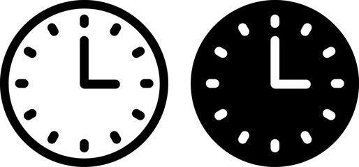 Simple clock icons in white and black © MOHAMMAD RABBI