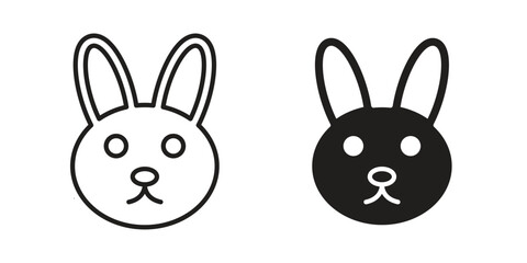 Obraz premium Rabbit icon vector illustrations. vector glyph flat icons