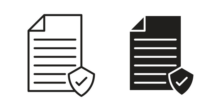 Security policy icon vector illustrations. vector glyph flat icons