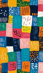 Tile or carpet pattern background with decorative, symmetrical elements. Ideal for wallpaper, textiles, or digital design projects.