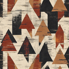 Tile or carpet pattern background with decorative, symmetrical elements. Ideal for wallpaper, textiles, or digital design projects.