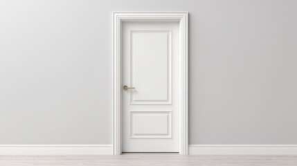 Modern White Interior Door Integrated into Smooth Wall with Elegant Design and Subtle Charm in Contemporary Setting