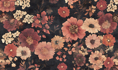 Tile or carpet pattern background with decorative, symmetrical elements. Ideal for wallpaper, textiles, or digital design projects.