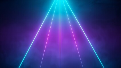 Vertical Teal and Pink Neon Energy Beams Futuristic Background