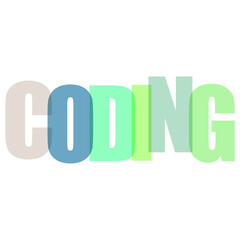 CODING isolated on Transparent Background