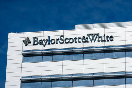 Baylor Scott and White Health hospital exterior against blue sky