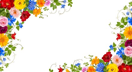 Corner Floral Arrangements With Colorful Blooms and Greenery