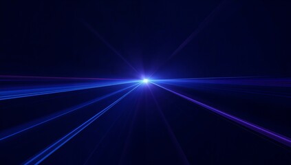 Sapphire Blue and Violet Neon Streak Abstract Night Background