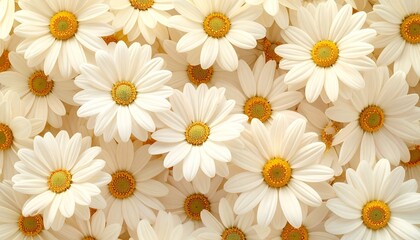 Fototapeta premium White daisies filling the frame