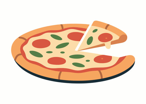 Pizza Food Illustration Creative Design Template 