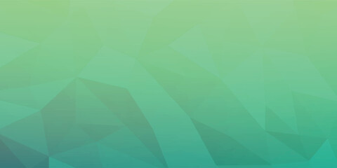 Obraz premium Abstract low poly background with teal and mint green geometric triangles.