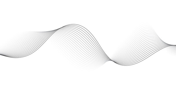 Seamless Abstract White Wave Flow &ndash; Thin Line Undulating Sine Mesh Texture Background 