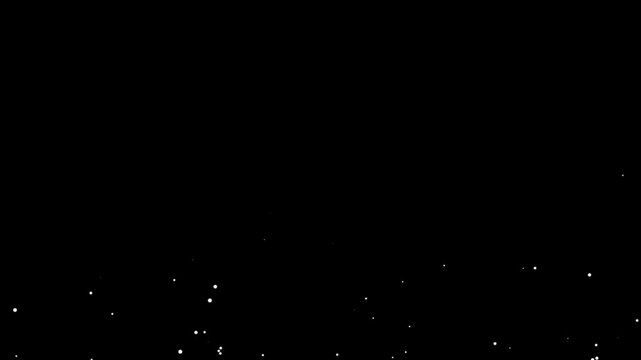 4k dust partical falling isolated black background. dust flying upwards loop video. gold dust overlay isolated on chroma key footage,