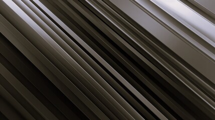 Obraz premium Sophisticated dark metallic diagonal stripes with subtle light reflections for premium automotive branding, high-end technology backgrounds, and elegant corporate graphic design.