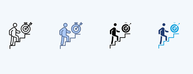 Career Development Multiple Icon Illustration Vector