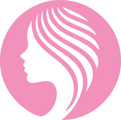 Vector illustration of a stylish girl portrait in profile with beauty and fashion design elements