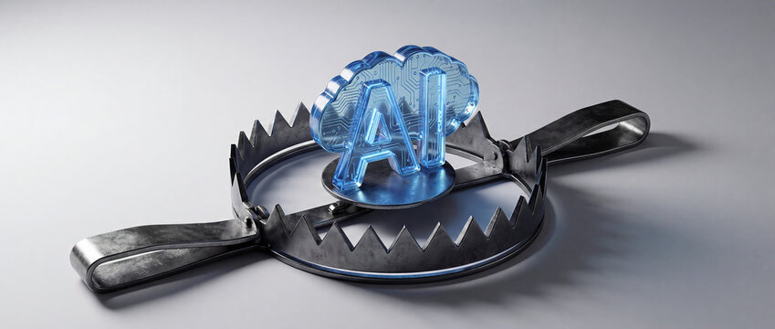 AI Snared in a Bear Trap Ethical Risk Concept