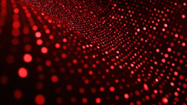 A vibrant red dot pattern creates a dynamic and modern visual effect