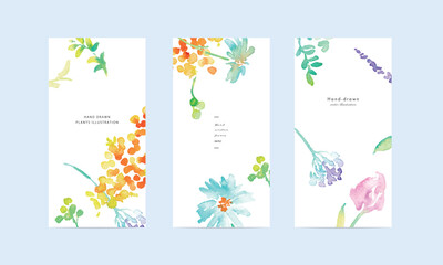 水彩画。水彩タッチの春の花束イラストセット背景。春のベクターイラストテンプレート。
Watercolor painting. Watercolor spring bouquet illustration set background. Spring vector illustration template.