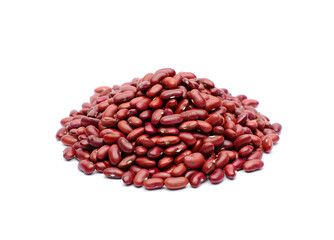 Dried beans, kidney beans on a white background